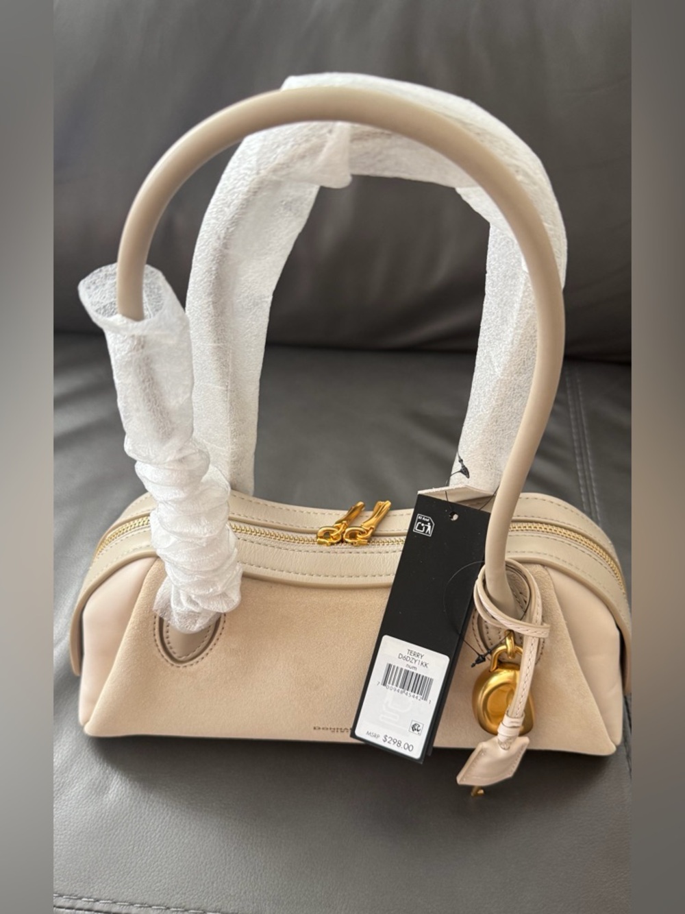 NWT DONNA KARAN TERRY SHOULDER BAG